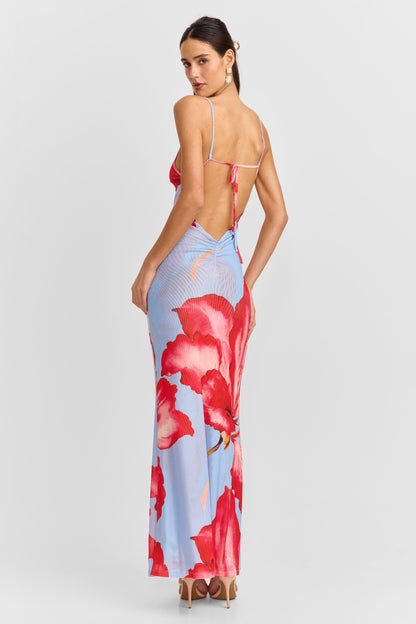 Alice Maxi Dress Blue Print