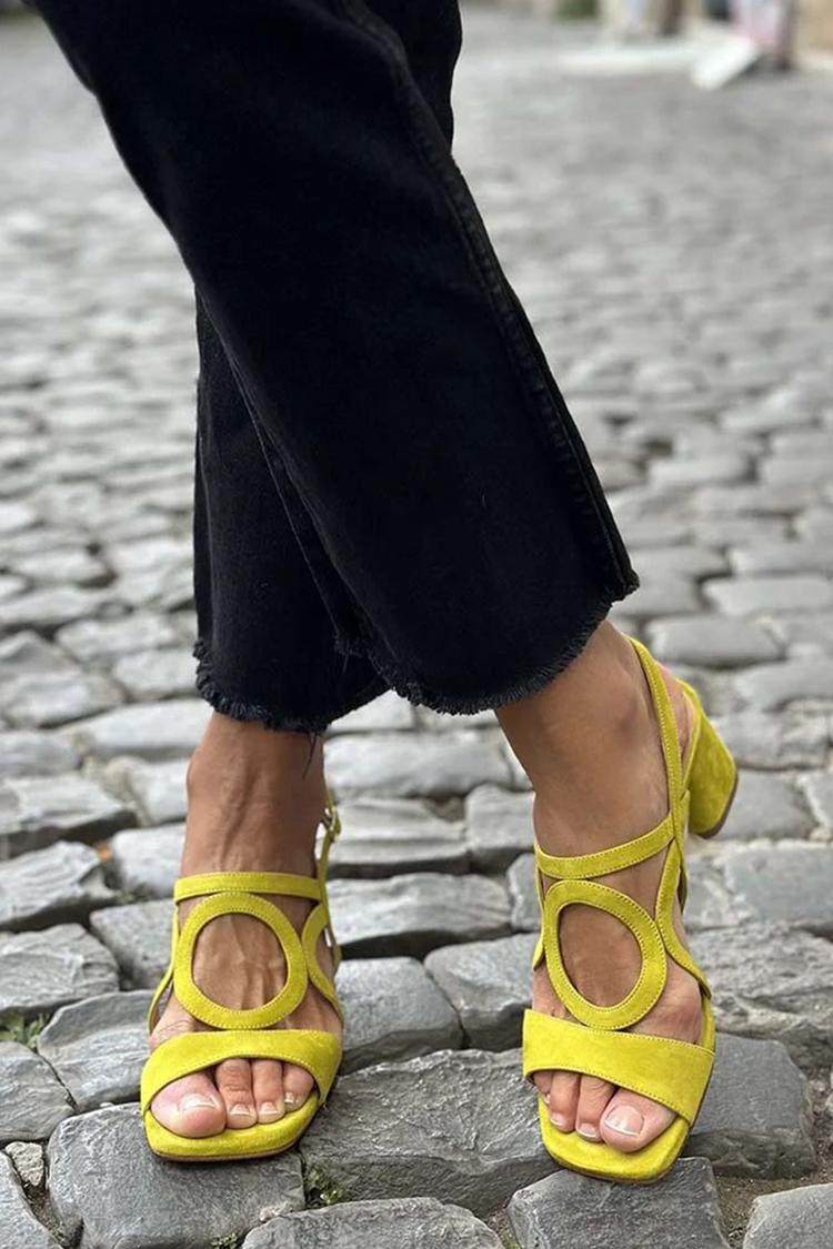 Fiadh | Vintage Circle Heel Sandals