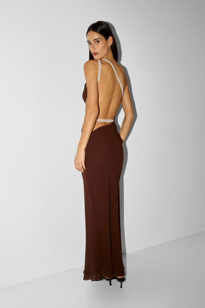 Ruby Maxi Dress Chocolate