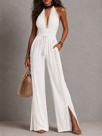 Anaëlle Boho Lace Wide-Leg Jumpsuit