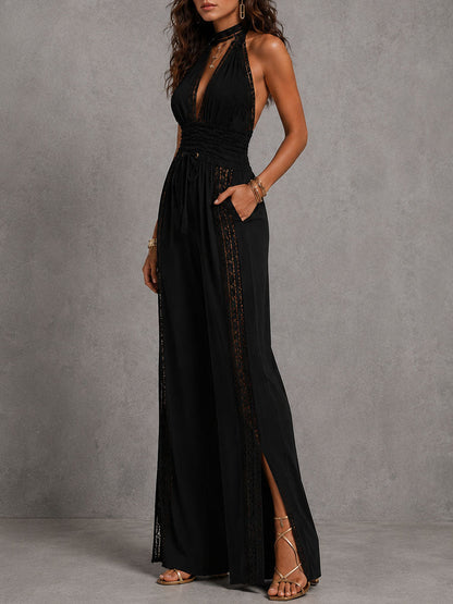 Anaëlle Boho Lace Wide-Leg Jumpsuit