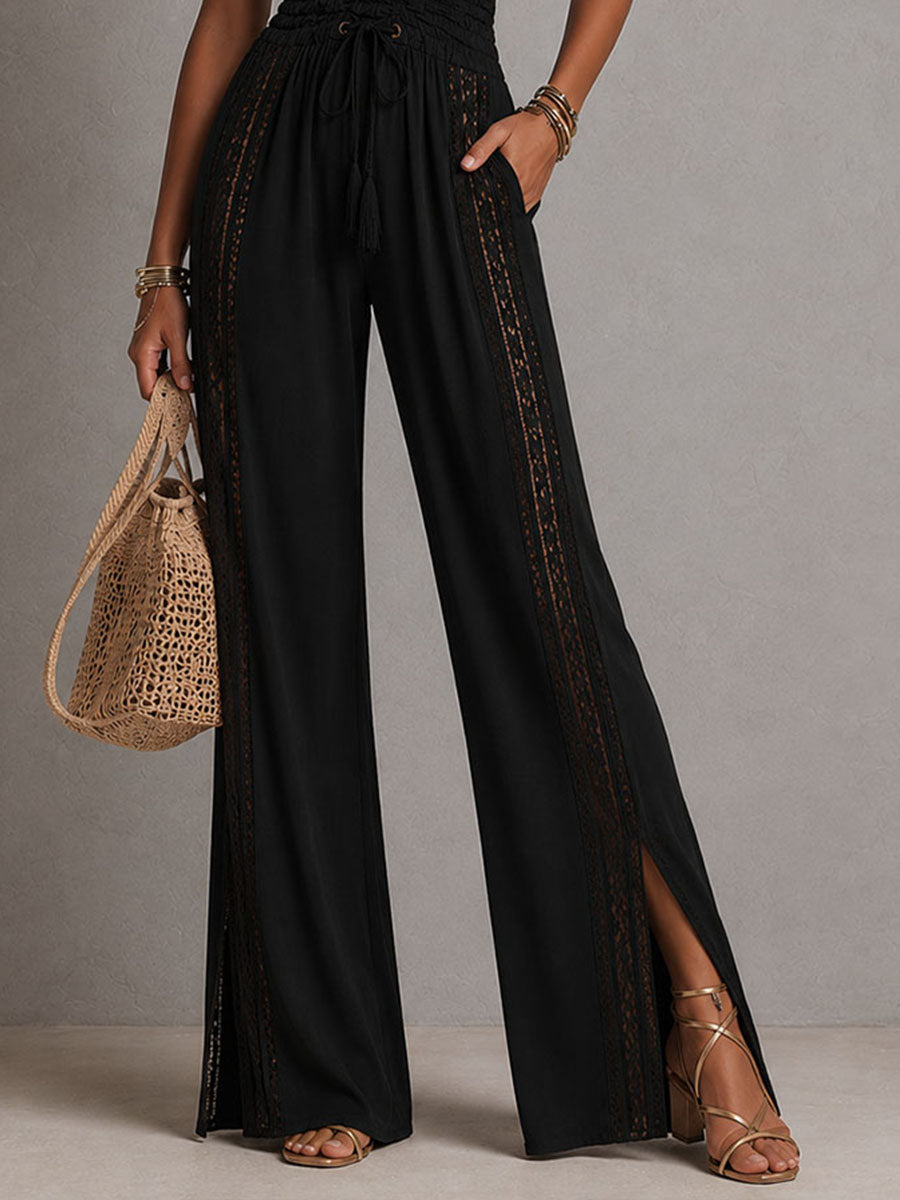 Anaëlle Boho Lace Wide-Leg Jumpsuit