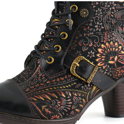 Elena | Lace-Up Mid-Calf Boots