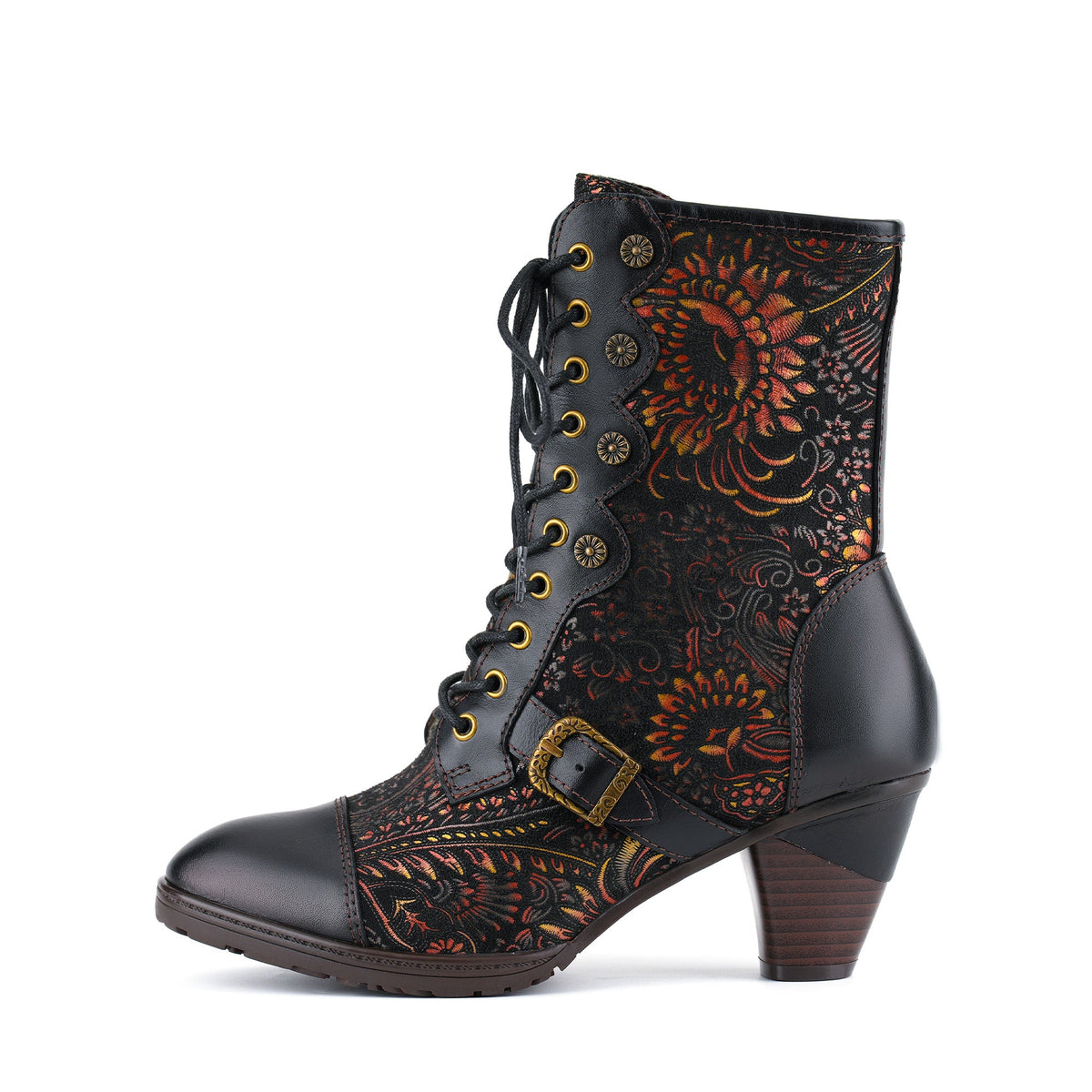 Elena | Lace-Up Mid-Calf Boots