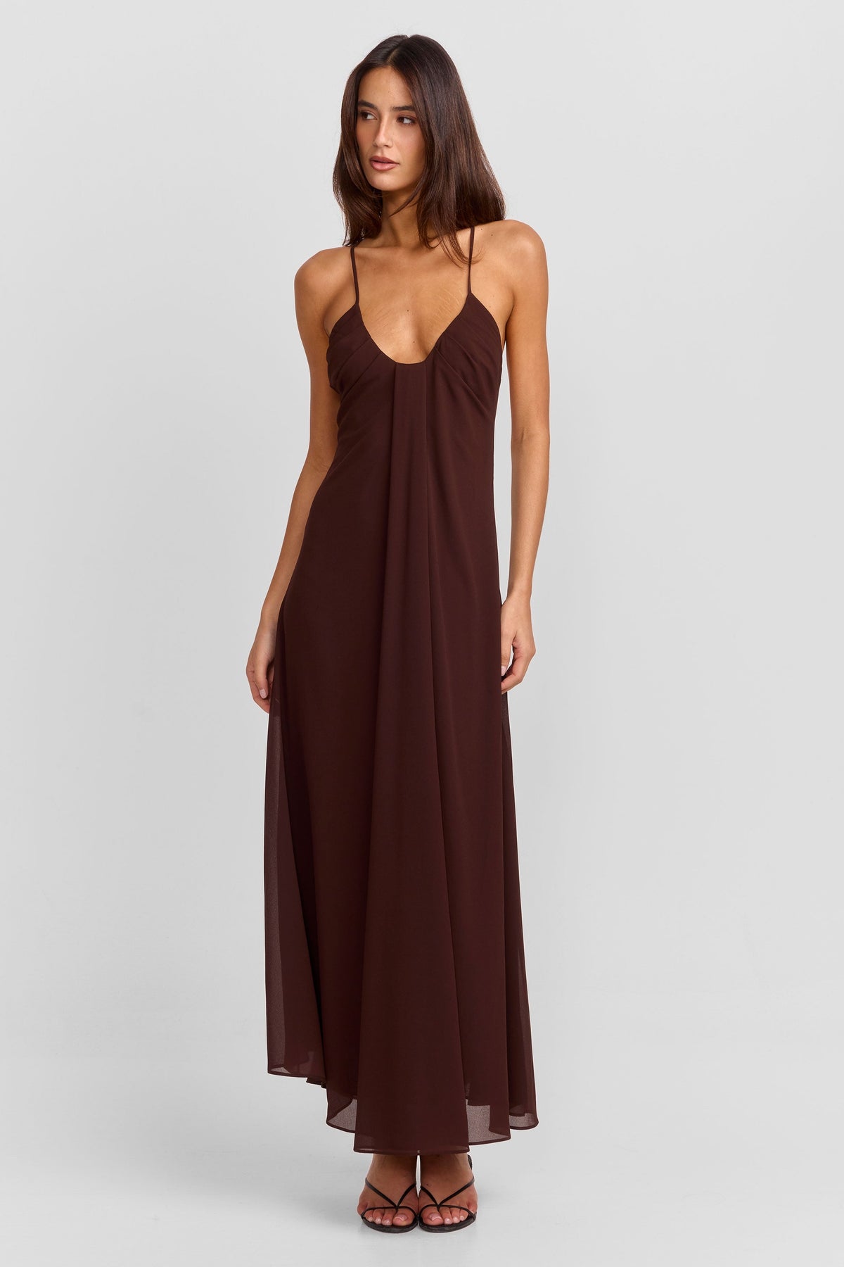 Grace Maxi Dress Chocolate