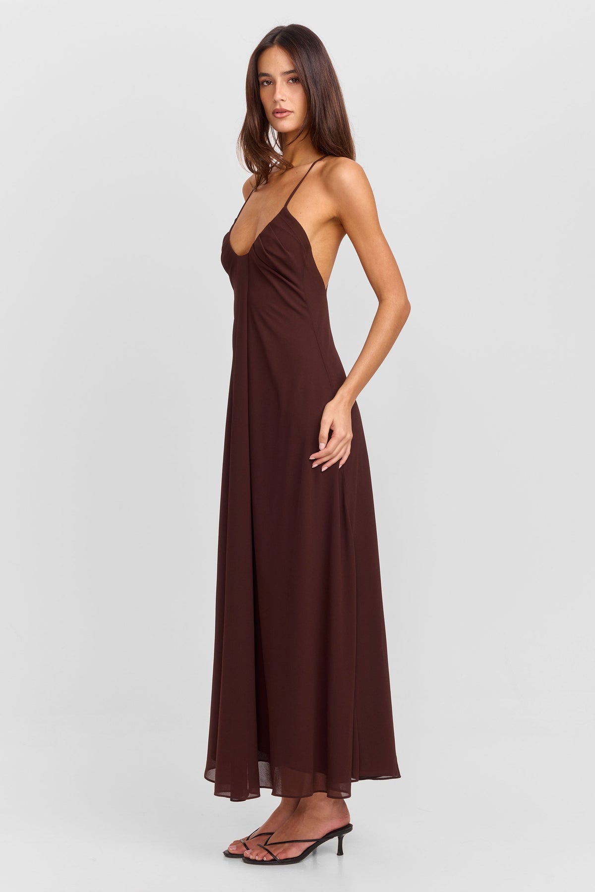 Grace Maxi Dress Chocolate