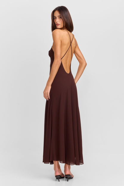 Grace Maxi Dress Chocolate