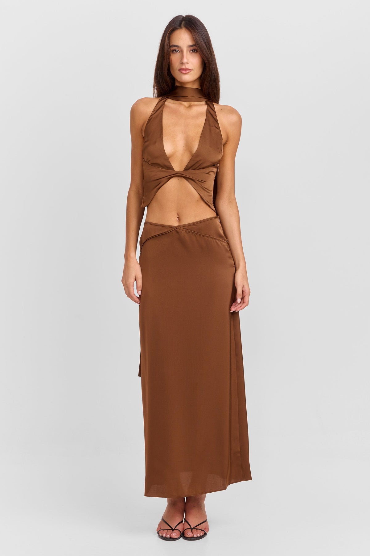 Orla Maxi Skirt Brown