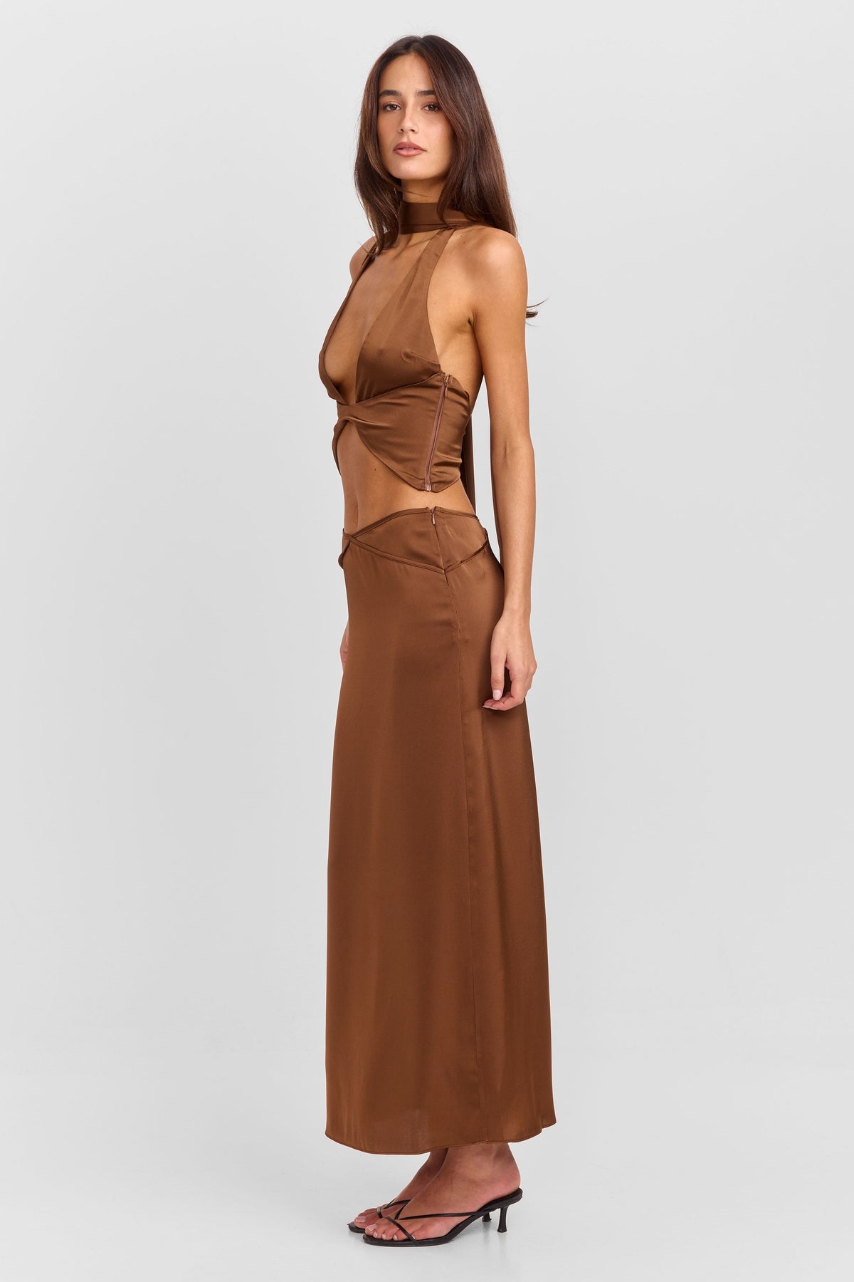Orla Maxi Skirt Brown