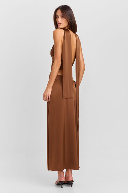 Orla Maxi Skirt Brown