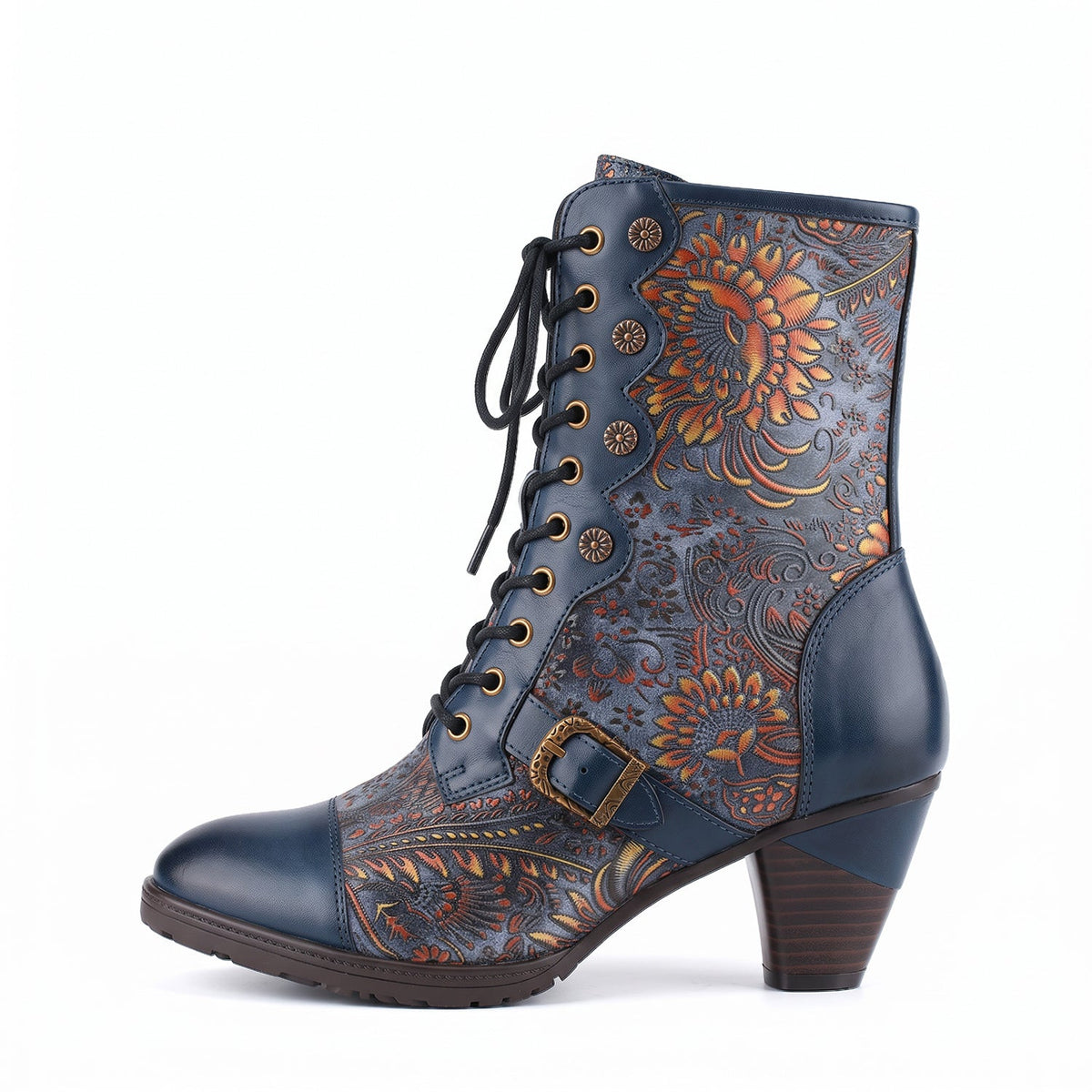 Elena | Lace-Up Mid-Calf Boots
