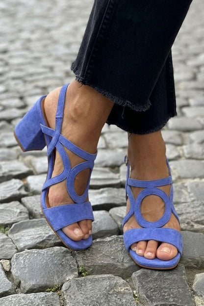 Fiadh | Vintage Circle Heel Sandals