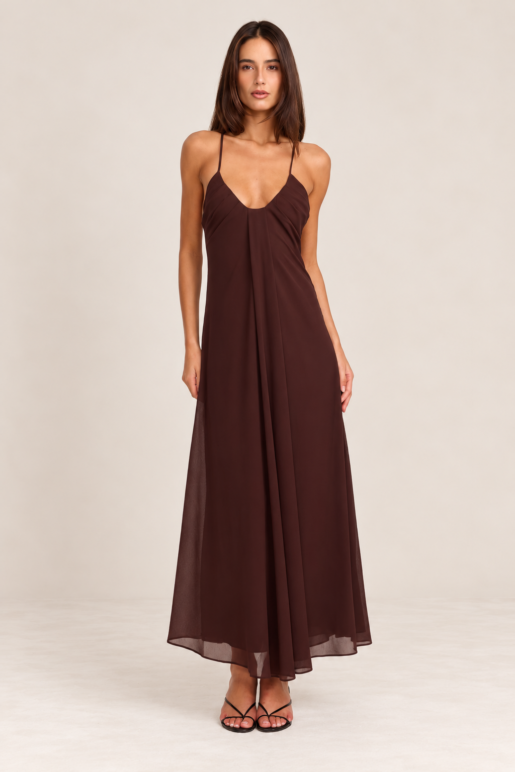Grace Maxi Dress Chocolate