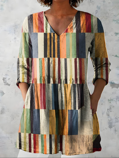 Amélie | Long Blouse with V-Neck