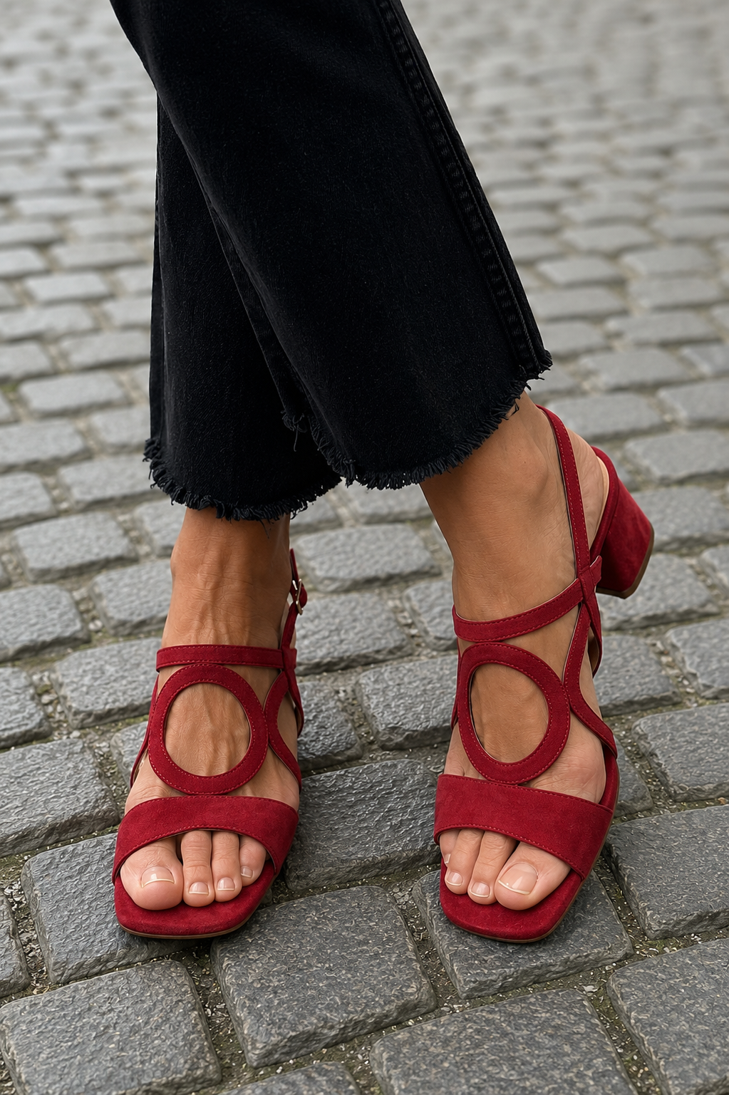 Fiadh | Vintage Circle Heel Sandals