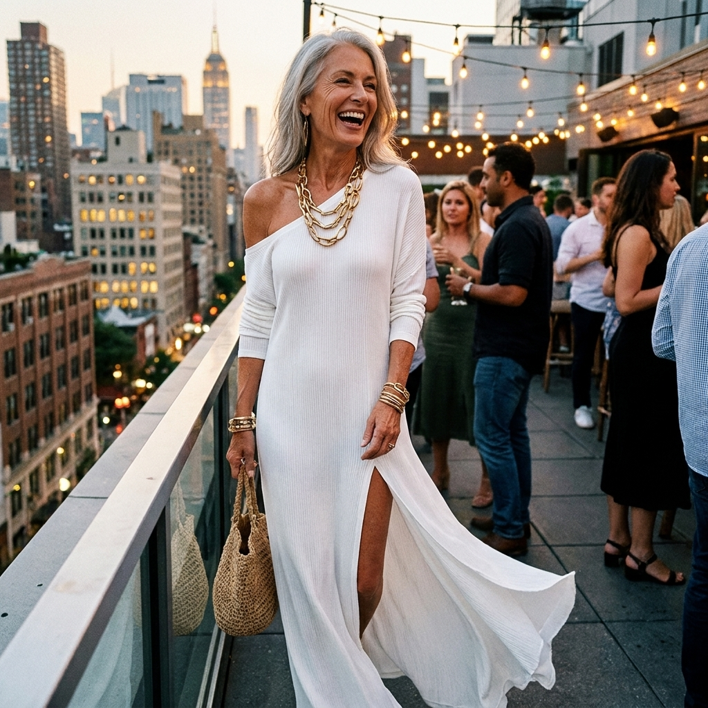 Darcy One-Shoulder Slit Dress