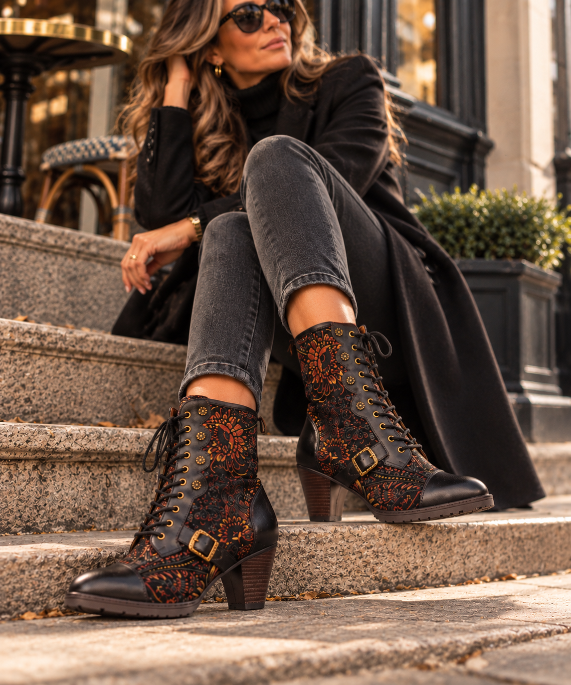 Elena | Lace-Up Mid-Calf Boots